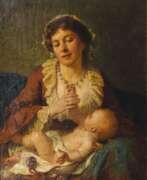 Friedrich Adolf Hornemann (1813-1890). Friedrich Adolf Hornemann (Hannover 1813 - Düsseldorf 1890). Mutter und Kind.