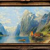 Eilert Adelsteen Normann (Bodö 1848 - Kristiania/Oslo 1918). Postschiff im Fjord. - photo 2