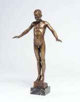 August Kattentidt (Hanau am Main 1881 - 1961), tätig in Berlin. Akt eines jungen Schwimmers.