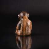 Russische Achat-Tierfigur 'Sitzender Schimpanse'. - фото 3