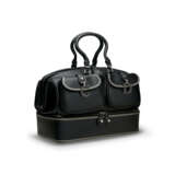 A BLACK CALFSKIN LEATHER VOYAGE BAG WITH SILVER HARDWARE BY JOHN GALLIANO - photo 2