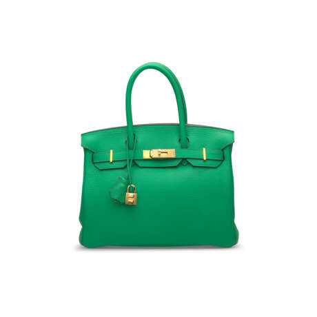 A MENTHE CLÉMENCE LEATHER BIRKIN 30 WITH GOLD HARDWARE - photo 1