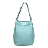 A BLEU ATOLL CLÉMENCE LEATHER SO KELLY 22 WITH PALLADIUM HARDWARE - фото 1