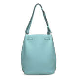 A BLEU ATOLL CLÉMENCE LEATHER SO KELLY 22 WITH PALLADIUM HARDWARE - photo 5