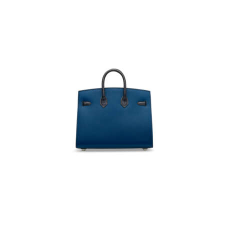 A RARE, MATTE BLEU MARINE ALLIGATOR, DEEP BLUE MADAME, ORANGE H SWIFT, BLEU INDIGO & BLEU OBSCUR SOMBRERO, CRAIE EPSOM LEATHER FAUBOURG SELLIER BIRKIN 20 WITH PALLADIUM HARDWARE - Foto 3