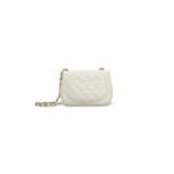 A WHITE QUILTED LAMBSKIN LEATHER MINI SQUARE FLAP BAG WITH LIGHT GOLD HARDWARE - photo 3