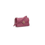 A CORAL PINK QUILTED LAMBSKIN LEATHER FLAP BAG WITH GOLD HARDWARE - photo 2