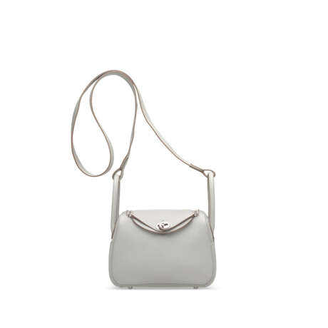 A GRIS PERLE CLÉMENCE LEATHER MINI LINDY 19 WITH PALLADIUM HARDWARE - Foto 1