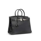 A MATTE GRAPHITE POROSUS CROCODILE BIRKIN 35 WITH PALLADIUM HARDWARE - Foto 2