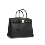 A GRAPHITE EPSOM LEATHER BIRKIN 35 WITH PALLADIUM HARDWARE - Foto 2