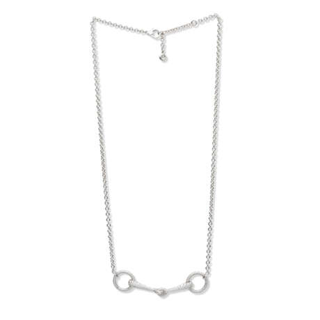 AN 18K WHITE GOLD & DIAMOND FILET D'OR NECKLACE - Foto 1