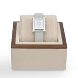 A DIAMOND SET MOTHER OF PEARL DIAL HEURE H WATCH WITH GRIS PERLE CHÈVRE LEATHER STRAP - photo 1