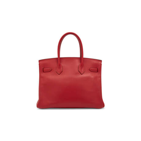 A VERMILLON SWIFT LEATHER BIRKIN 30 WITH PALLADIUM HARDWARE - photo 3