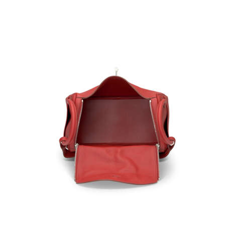 A ROUGE CASAQUE CLÉMENCE LEATHER LINDY 30 WITH PALLADIUM HARDWARE - Foto 5