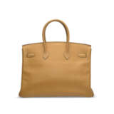 A NATURAL SABLE ARDENNES LEATHER BIRKIN 35 WITH GOLD HARDARE - фото 3