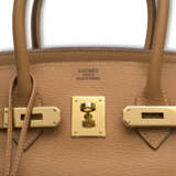 A NATURAL SABLE ARDENNES LEATHER BIRKIN 35 WITH GOLD HARDARE - фото 6