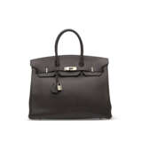 A HAVANE EVERCALF LEATHER BIRKIN 35 WITH PALLADIUM HARDWARE - фото 1