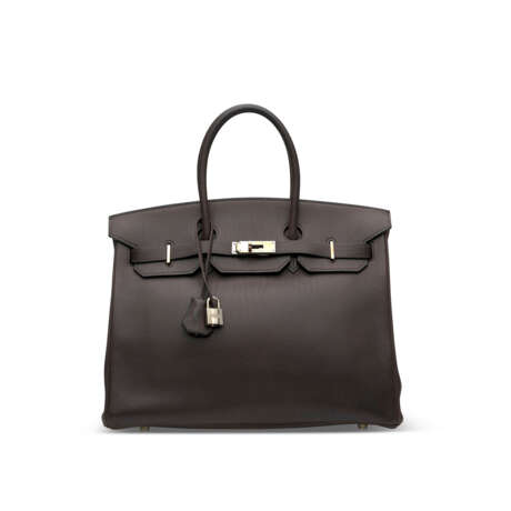 A HAVANE EVERCALF LEATHER BIRKIN 35 WITH PALLADIUM HARDWARE - Foto 1