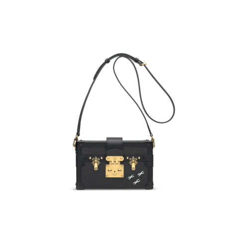 A BLACK EPI LEATHER PETITE MALLE WITH GOLD HARDWARE - photo 1