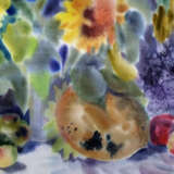 Design Gemälde, Картина акварель, акварельная картина „Stillleben mit Sonnenblumen“, Papier, Aquarell, Impressionismus, Stillleben, Russland, 2020 - Foto 3