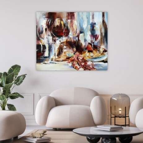 “The Buffet II” Canvas on the subframe Acrylic on canvas Expressionism Still life Germany 2010 - photo 3