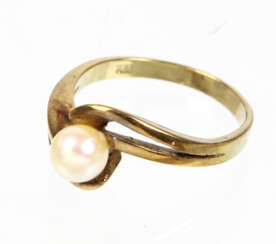 Perl Ring - Gelbgold 333