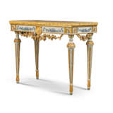 AN ITALIAN GILTWOOD AND POLYCHROME-PAINTED CONSOLE TABLE - фото 1
