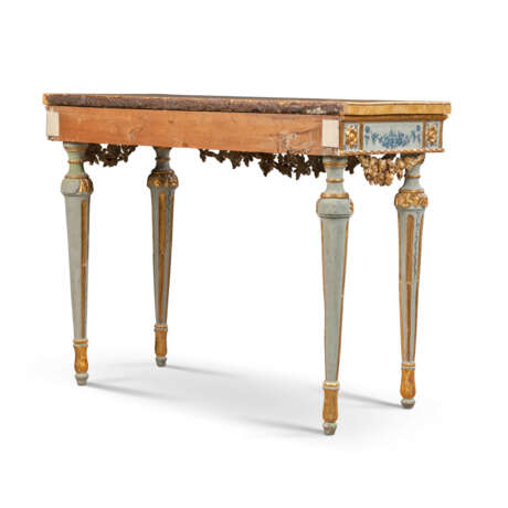 AN ITALIAN GILTWOOD AND POLYCHROME-PAINTED CONSOLE TABLE - photo 3
