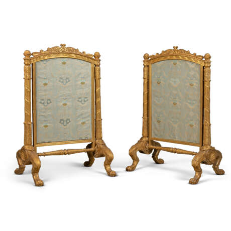 A PAIR OF GEORGE IV GILTWOOD FIRESCREENS - photo 1