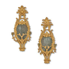 A PAIR OF GEORGE III GILTWOOD GIRANDOLES