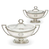A PAIR OF GEORGE III SILVER SOUP TUREENS, COVERS AND LINERS - photo 1