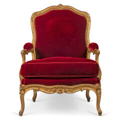 A LOUIS XV GILTWOOD FAUTEUIL