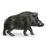 A LARGE JEWELLED OBSIDIAN MODEL OF A BOAR - photo 3