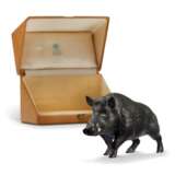 A LARGE JEWELLED OBSIDIAN MODEL OF A BOAR - photo 6