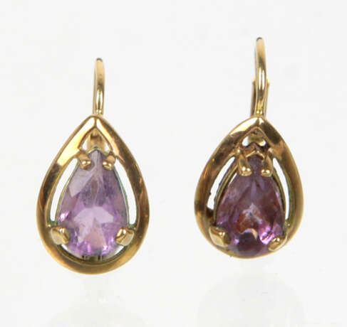 Amethyst Ohrstecker - Gelbgold 333 - photo 1