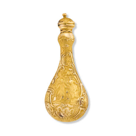 A GEORGE II GOLD SCENT-FLASK - photo 1