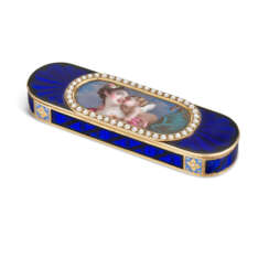 A SWISS ENAMELLED GOLD TOOTHPICK CASE