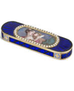 Toothpick case. A SWISS ENAMELLED GOLD TOOTHPICK CASE