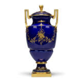 AN ORMOLU-MOUNTED SEVRES PORCELAIN BLUE-GROUND VASE AND COVER (VASE FEUILLE D'EAU) - фото 3