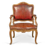 A LOUIS XV GREEN AND RED-PAINTED FAUTEUIL - photo 2