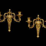 A PAIR OF NEOCLASSICAL ORMOLU TWO-LIGHT WALL-LIGHTS - photo 1