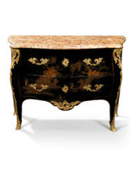 A LOUIS XV ORMOLU-MOUNTED JAPANNED COMMODE