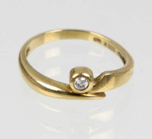 Damen Ring mit Zirkonia - Gelbgold 333 - фото 1