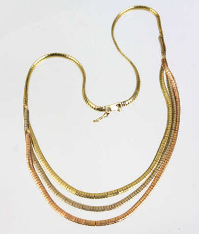 Tricolor Collier - Gelbgold/WG/RG 585 - фото 1