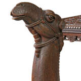 TWO ANGLO-INDIAN TEAK OCCASIONAL TABLES MODELLED AS CAMELS - photo 2