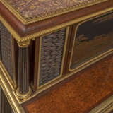 A FINE FRENCH ORMOLU AND JAPANESE LACQUER-MOUNTED MAHOGANY AND BURR-AMBOYNA BONHEUR DU JOUR - photo 6