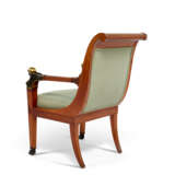 A SUITE OF EMPIRE GILT AND PATINATED-BRONZE MOUNTED WALNUT, EBONY AND EBONISED SEAT FURNITURE - photo 8