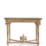 A LOUIS XVI PARCEL-GILT AND WHITE-PAINTED CONSOLE TABLE - фото 1