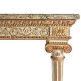 A LOUIS XVI PARCEL-GILT AND WHITE-PAINTED CONSOLE TABLE - фото 2