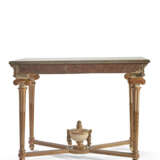 A LOUIS XVI PARCEL-GILT AND WHITE-PAINTED CONSOLE TABLE - фото 4